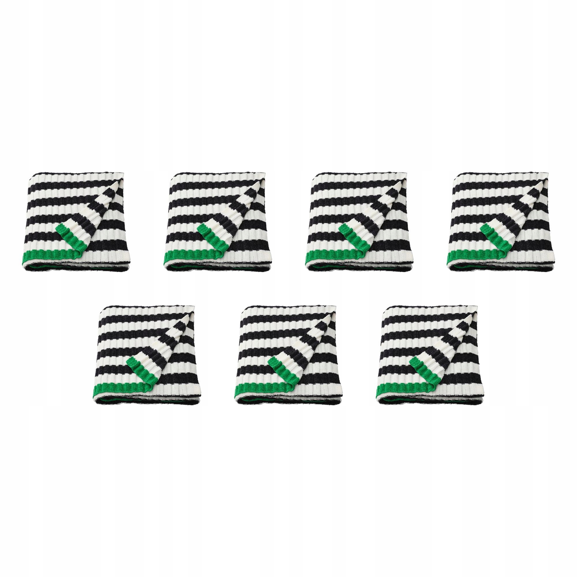 7 ks Pléd černý bílý 130x170 cm Mossmott