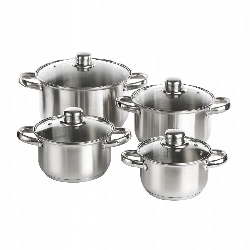 Zestaw garnki na indukcję komplet garnków pokrywki Altom Design Vito 8 el Typ powłoki stalowa