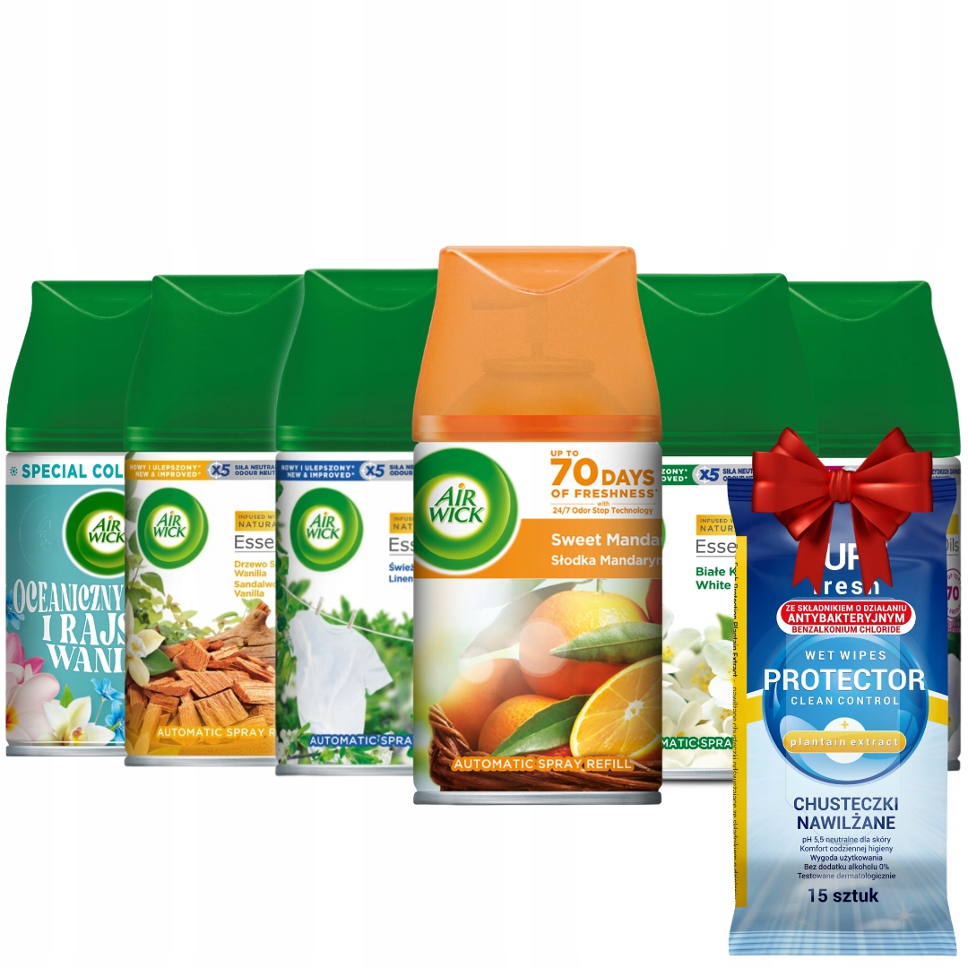 Air Wick Freshmatic Náplň do osvěžovače Náhradní sada MIX 250 ml x 6 Dárek