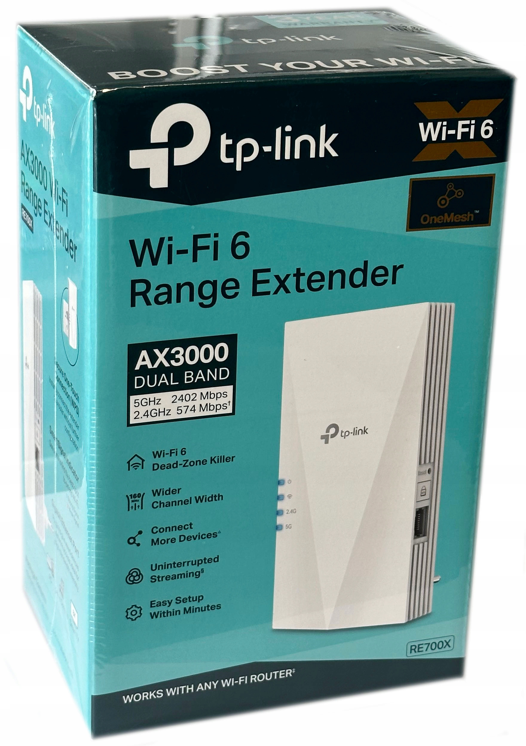 Wzmacniacz sygnału TP-LINK RE700X AX3000 WiFi 6 - Sklep, Opinie, Cena w