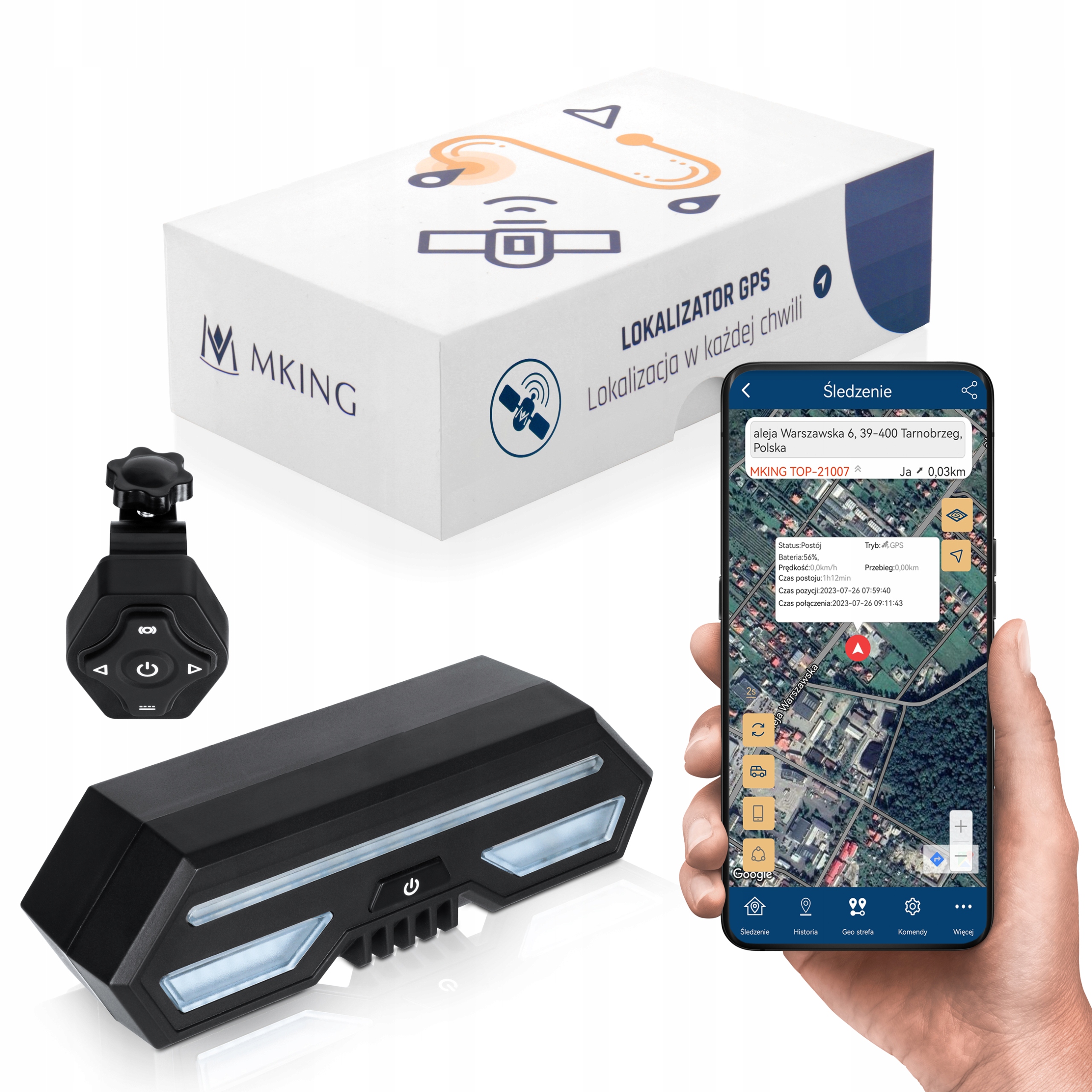 Lokalizator GPS na ROWER HULAJNOGA BEZ ABONAMENTU APLIKACJA MKBIKESCOO