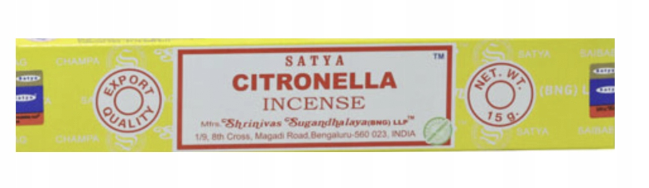 SATYA CITRONELLA indyjskie kadzidełka o cytrusowym zapachu 15g