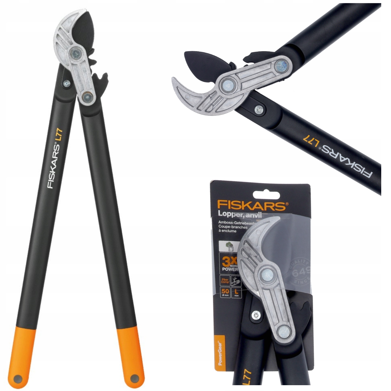 Sekator Fiskars Kowadełkowy (L) L77 1000583 PowerGear 68,6 cm