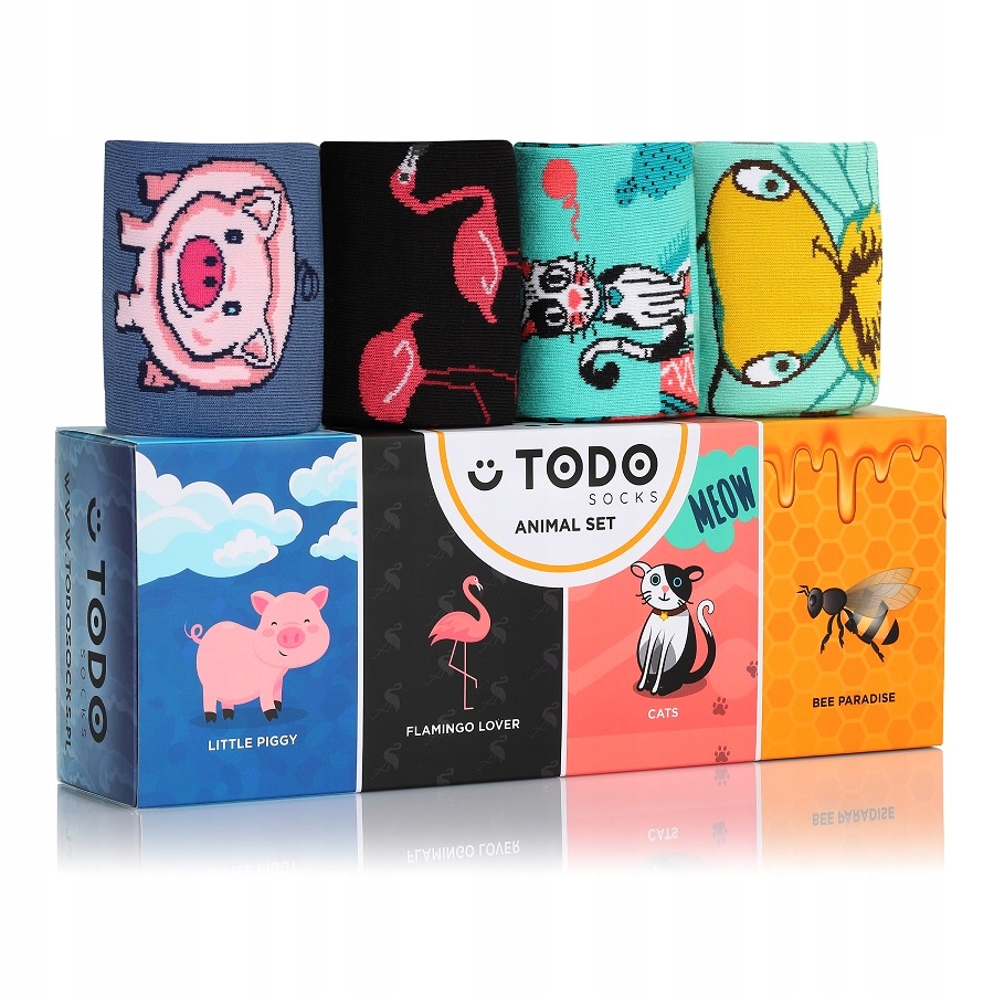

Skarpetki Todo Socks Animal Set koty zestaw 35-38