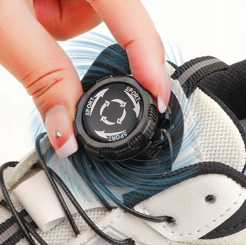 Automatické kovové tkaničky Otočný systém vázání bot Typ BOA ČERNÉ