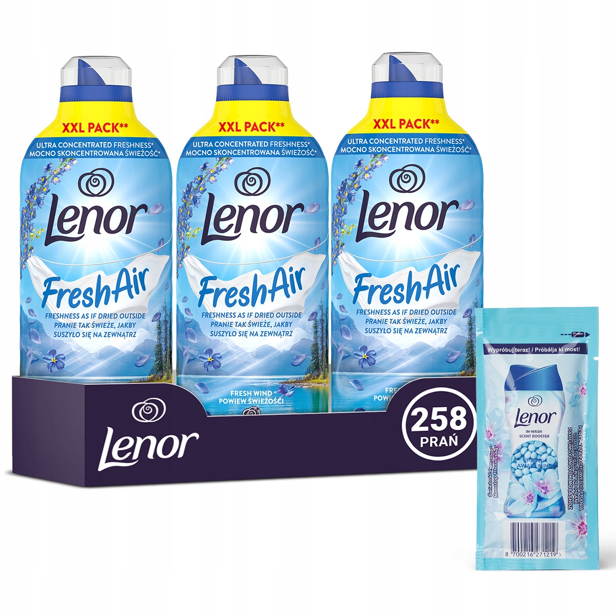 Lenor Fresh Air Fresh Wind Płyn do płukania tkanin 1,2L, 258 prań