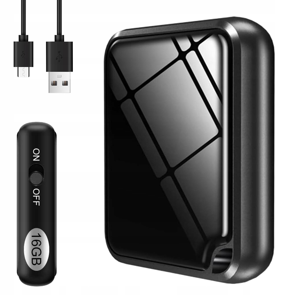 Mini Špionážní Diktafon Redukce Šumu 16 Gb MP3 Přehrávač Sluchátka