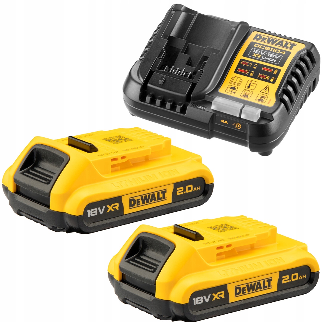 Zestaw zasilający DeWALT DCB1104D2 18V Xr 2x2Ah szybka ładowarka DCB1104