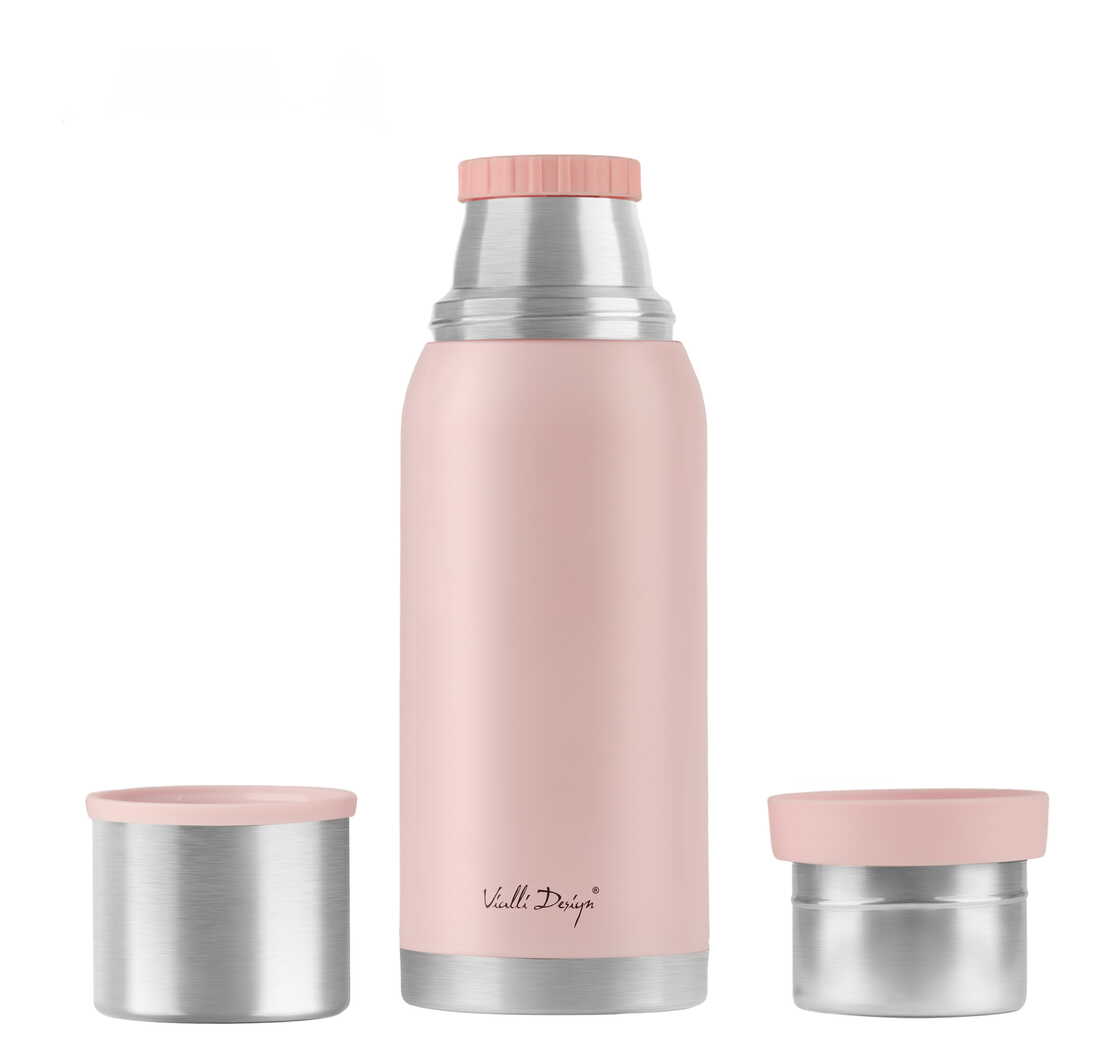 TERMOS TURYSTYCZNY FUORI 1L RÓŻOWY VIALLI DESIGN