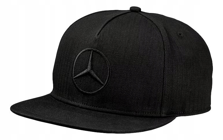 Mercedes-benz Čiapka s plochým baseballovým šiltom, čierna bavlna, organic