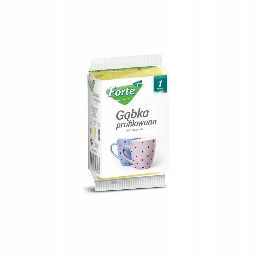 

Forte+ Gąbka do mycia naczyń profilowana, 1 sztuka