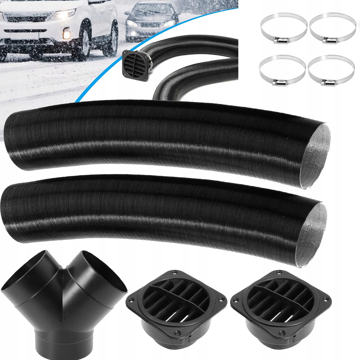 RURA PRZEWÓD CIEPŁEGO POWIETRZA WEBASTO EBERSPACHER CHOWANY PRZEWÓD 75MM