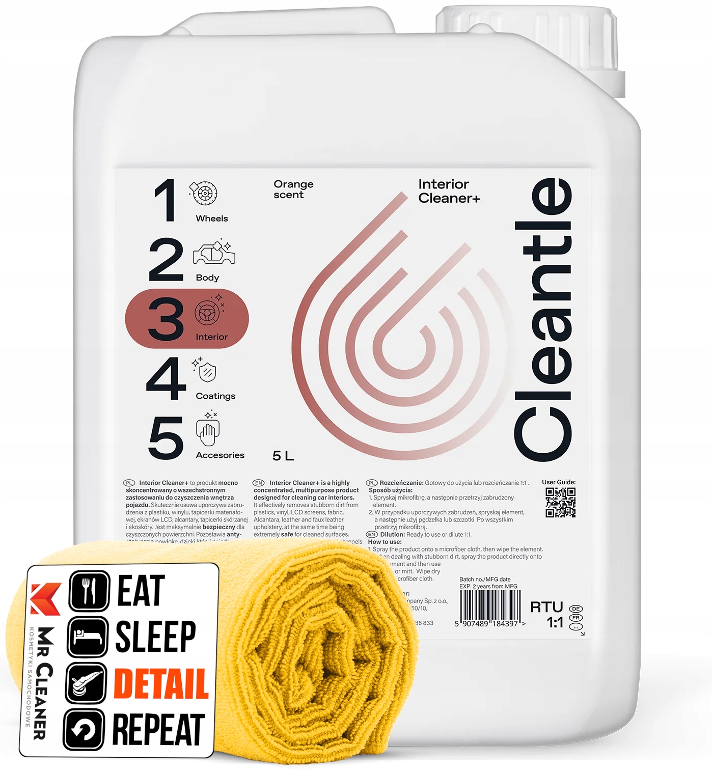 

Cleantle Interior Cleaner Wnętrza plastiki 5L