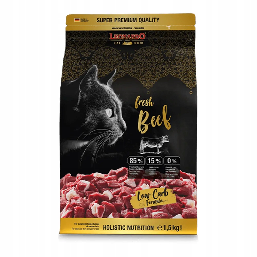 Leonardo Fresh Meat Beef sucha karma kota 1,5kg