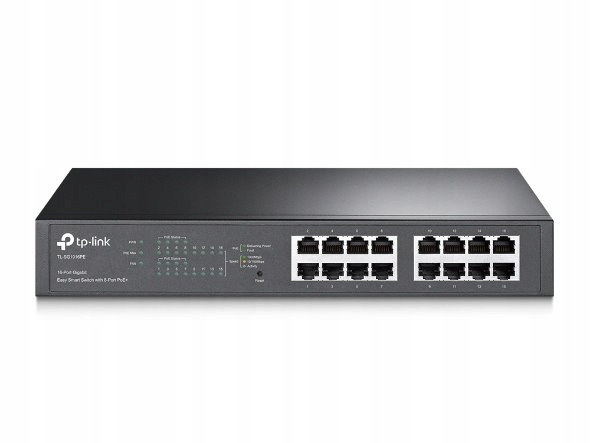 16-Port Gigabit Easy Smart Switch with 8-Port PoE+ Port: 8× Gigabit PoE+…