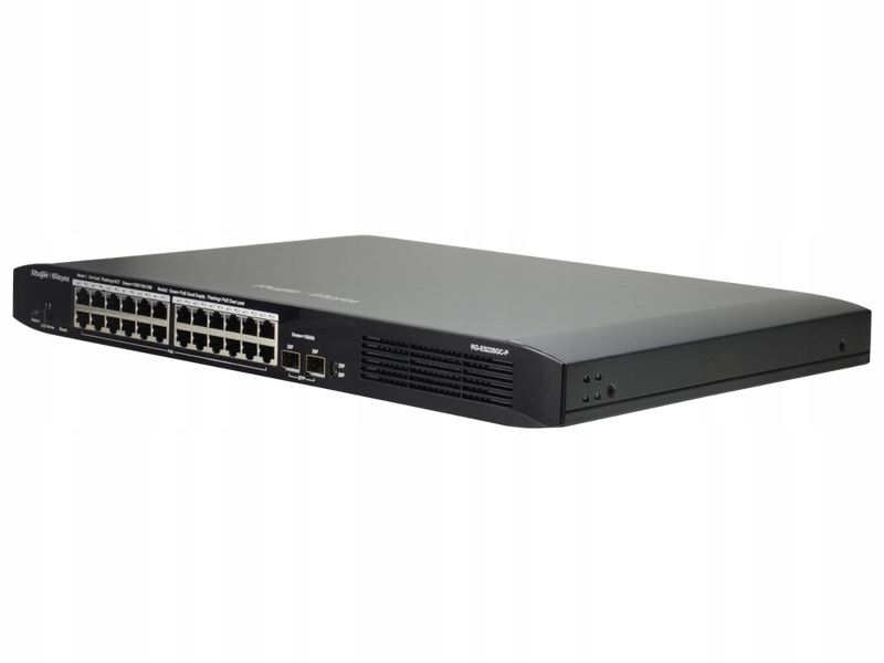 RG-ES226GC-P spravovateľný prepínač PoE 24xPoE 2xSFP Uplink, 370W Ruijie