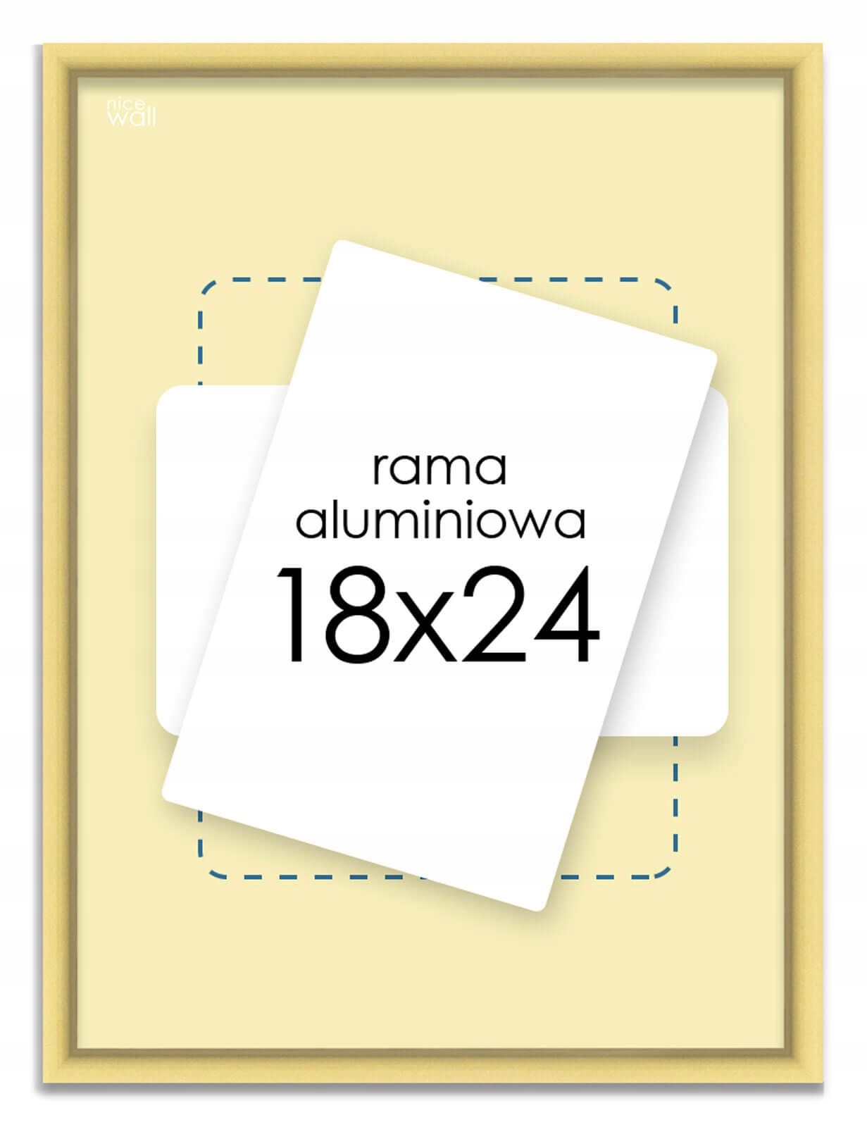 

Złota ramka na zdjęcia 18x24 cm Rama aluminiowa