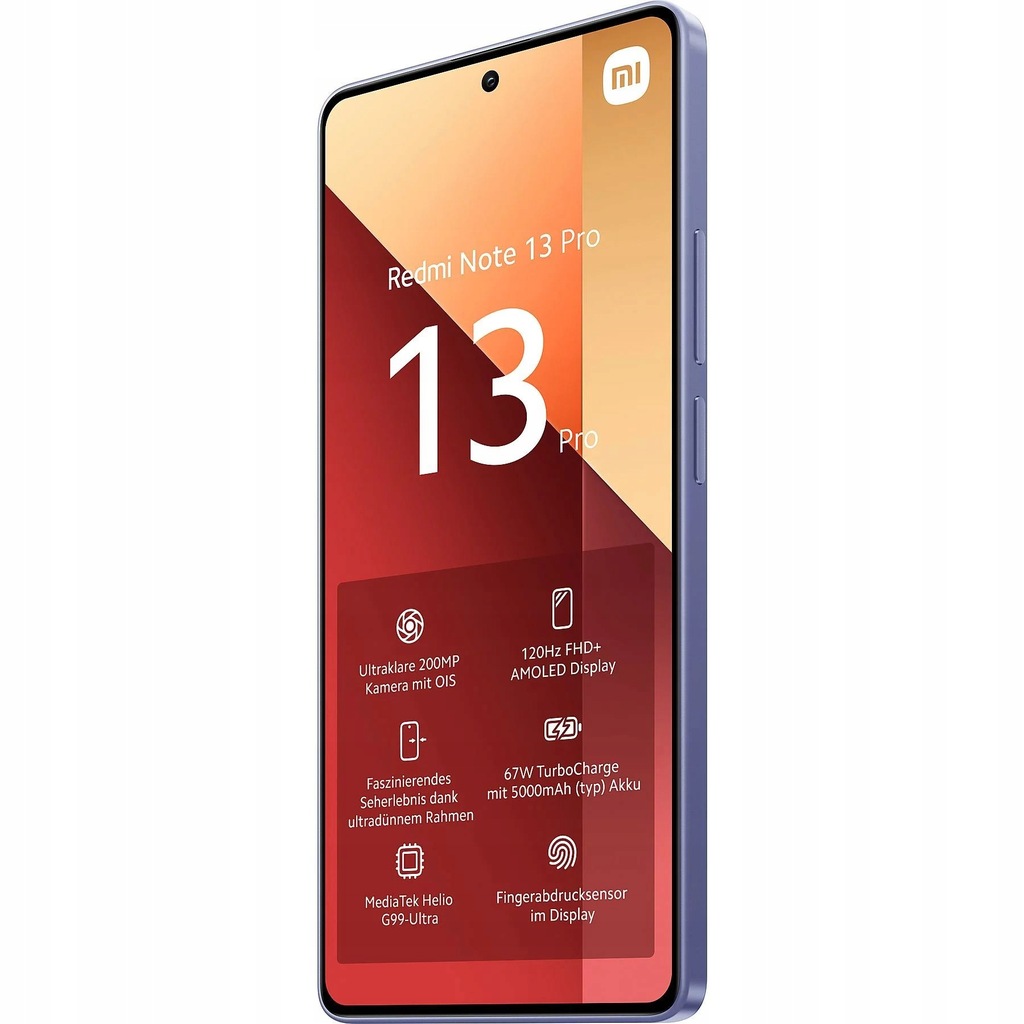 Smartfon Xiaomi Redmi Note 13 Pro 4G 8 GB / 256 GB 4G (LTE) fioletowy Pamięć RAM 8 GB