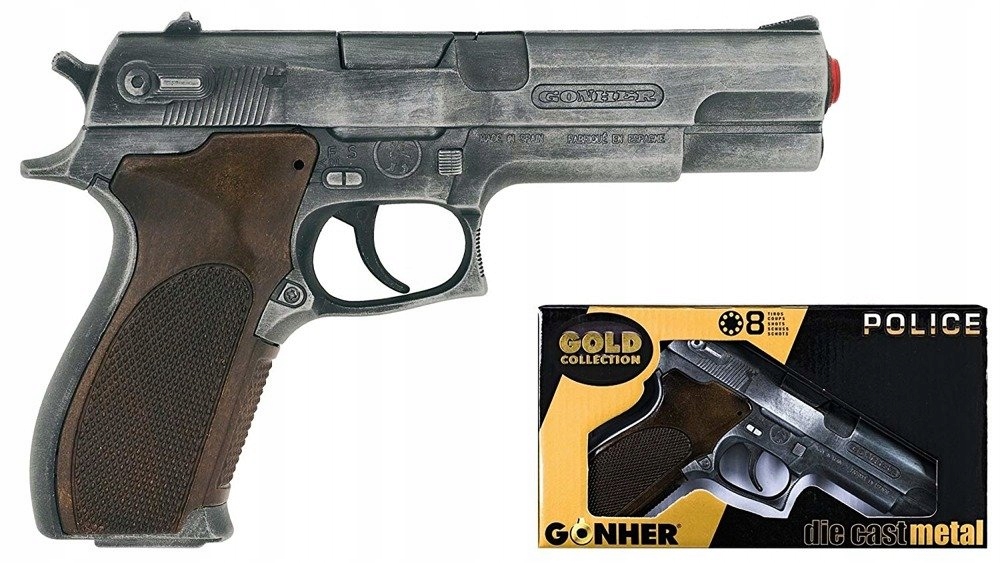 METALOWY PISTOLET na Kapiszony GONHER POLICE 45/1 Kod producenta 45/1
