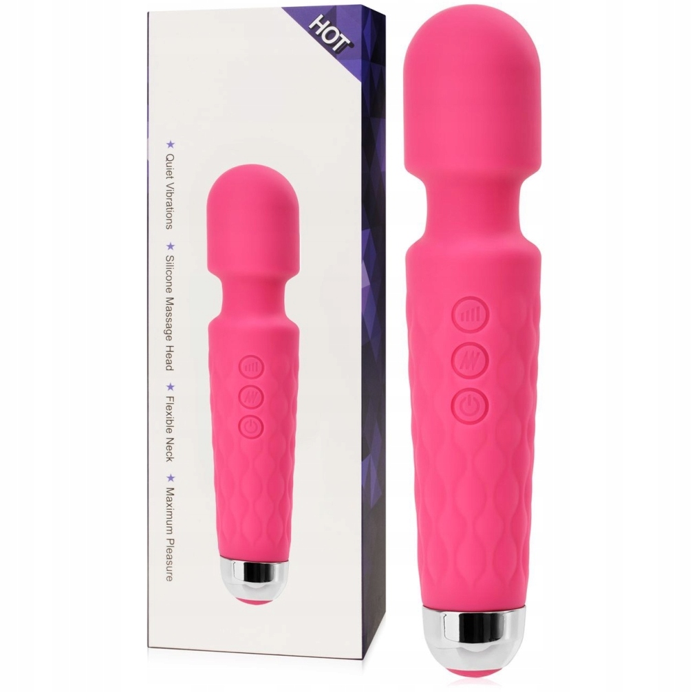 

Mocny Silikonowy Wibrator Wand Masażer 160 Funkcji