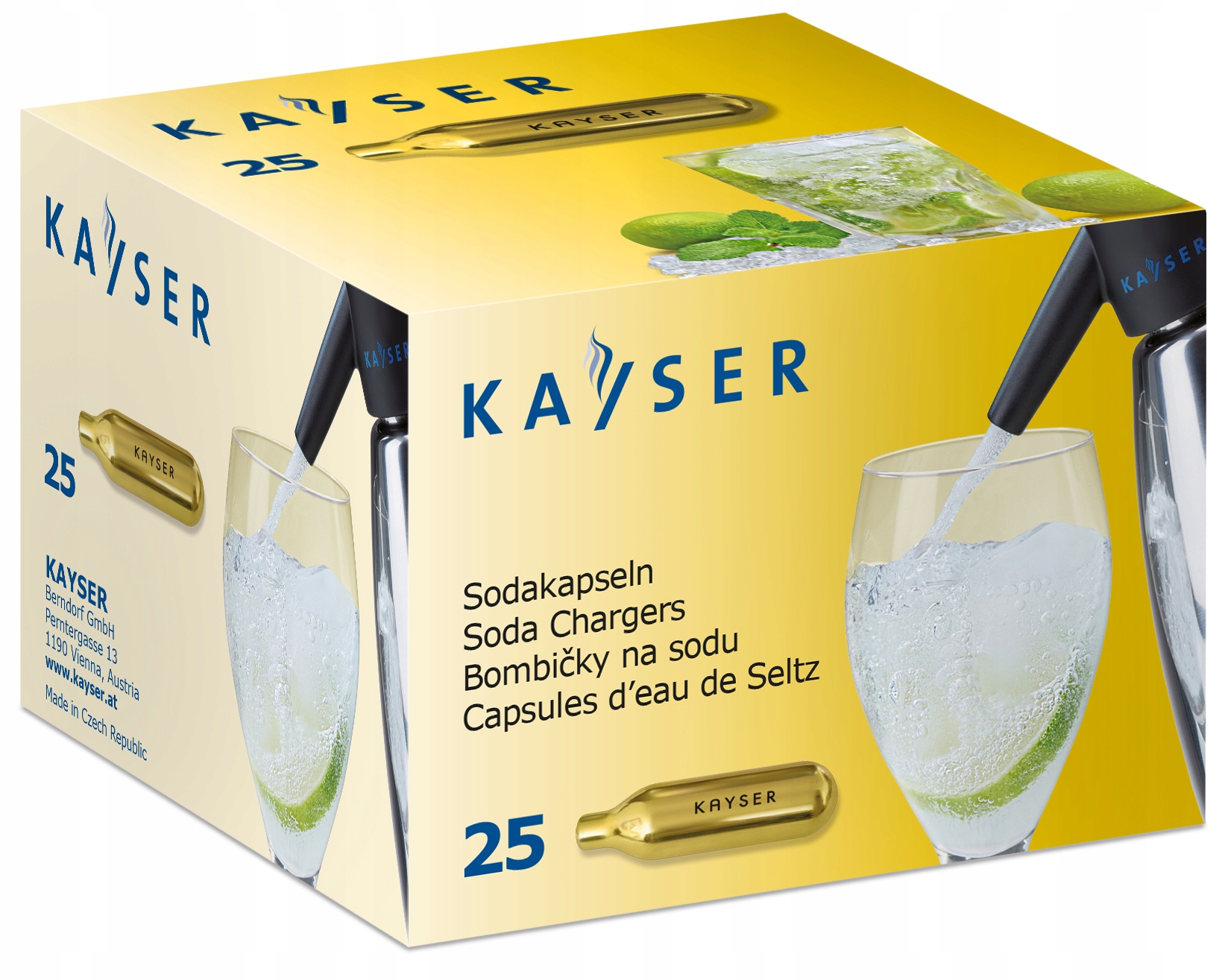 

Naboje Do Wody Gazowanej Sodowej 25szt Kayser Soda