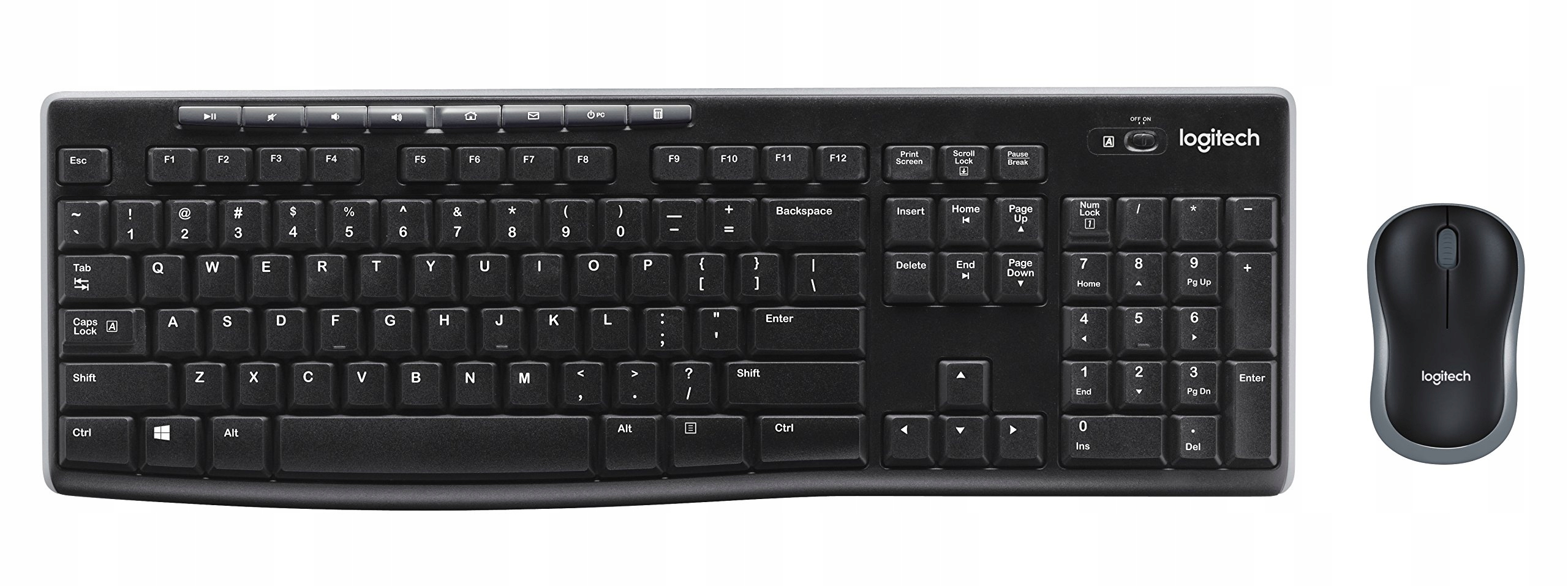 Zestaw klawiatura i mysz Logitech MK270 czarny Qwerty układ hiszpański