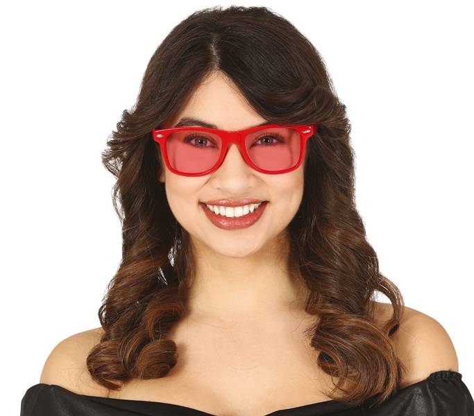 OKULARY CZERWONE KLASYCZNE NERD KUJON KARNAWAŁ Płeć uniseks
