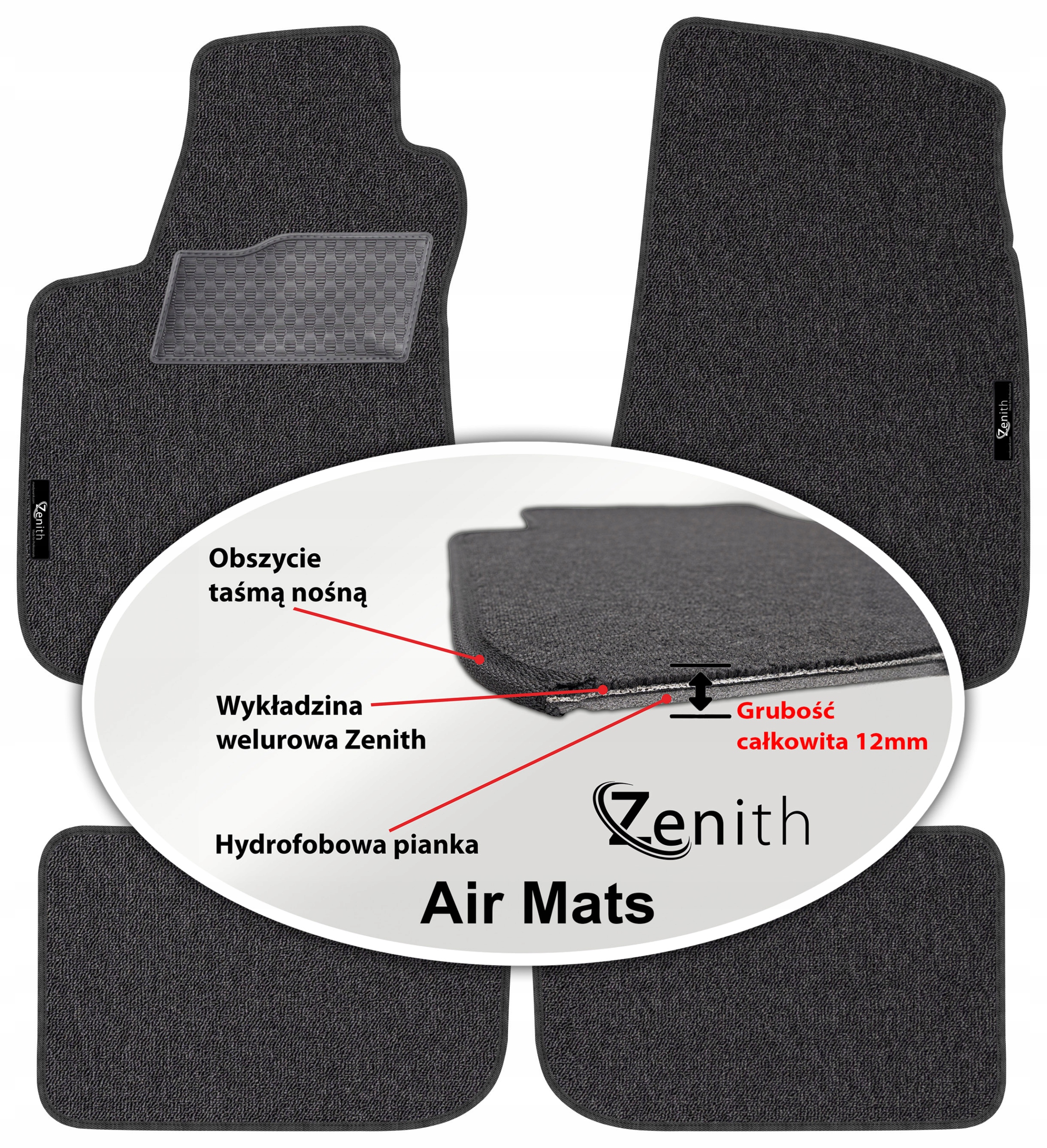 Chrysler 300C II od roku 2011-2023. Velúrové koberčeky do auta Zenith Air Mats