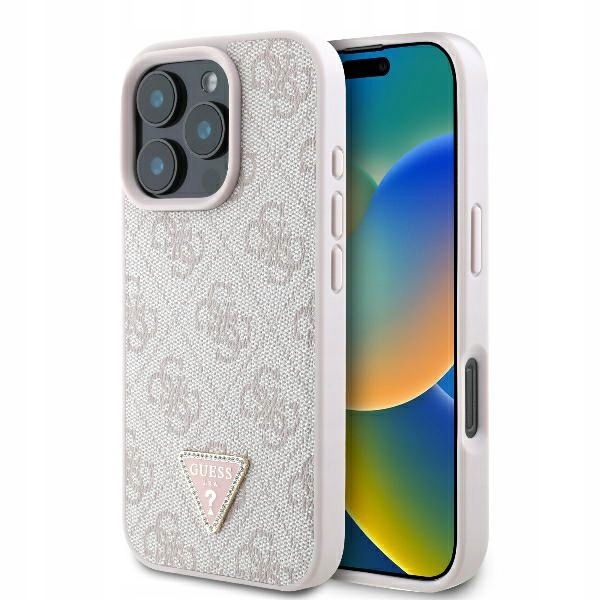 Originální pouzdro Guess iPhone 16 Pro Max 6.9" růžové obal zadní kryt case