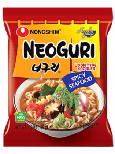 Levně 7 x Nongshim těstovinová polévka Neoguri Ramyun s mořskými plody, ostrá 120 g