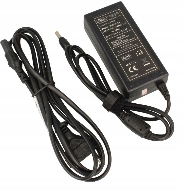 Napájecí Adaptér nabíječka pro notebook Classic PSE50104EU 9,5V, DC,2,5A, 24W,4,8x1,7