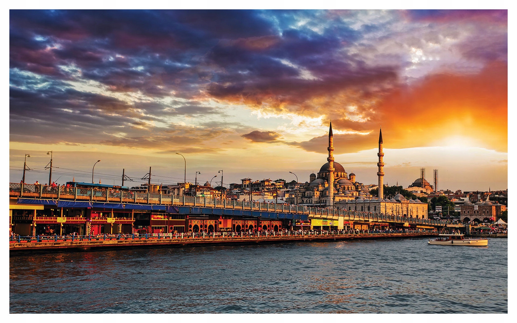 Fototapeta Istanbul Zlatý západ slunce Mešita Most 300x210 světlá lepidlo