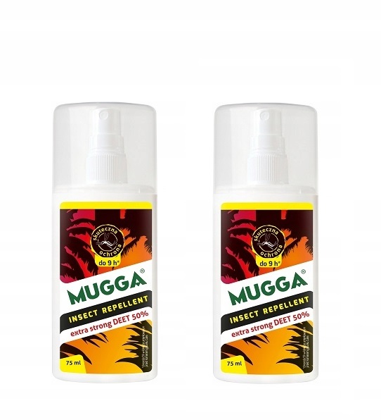

2xMUGGA Strong 50% Deet spray 75ml Kleszcze Komary