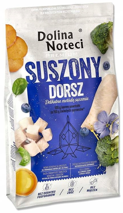 Karma suszona dla psa Dolina Noteci Premium dorsz 9kg