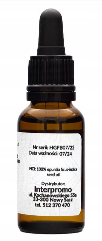 Czysty Naturalny Olej z Opuncji Figowej Bio Agadir 20 ml do Twarzy Marka Bio Agadir