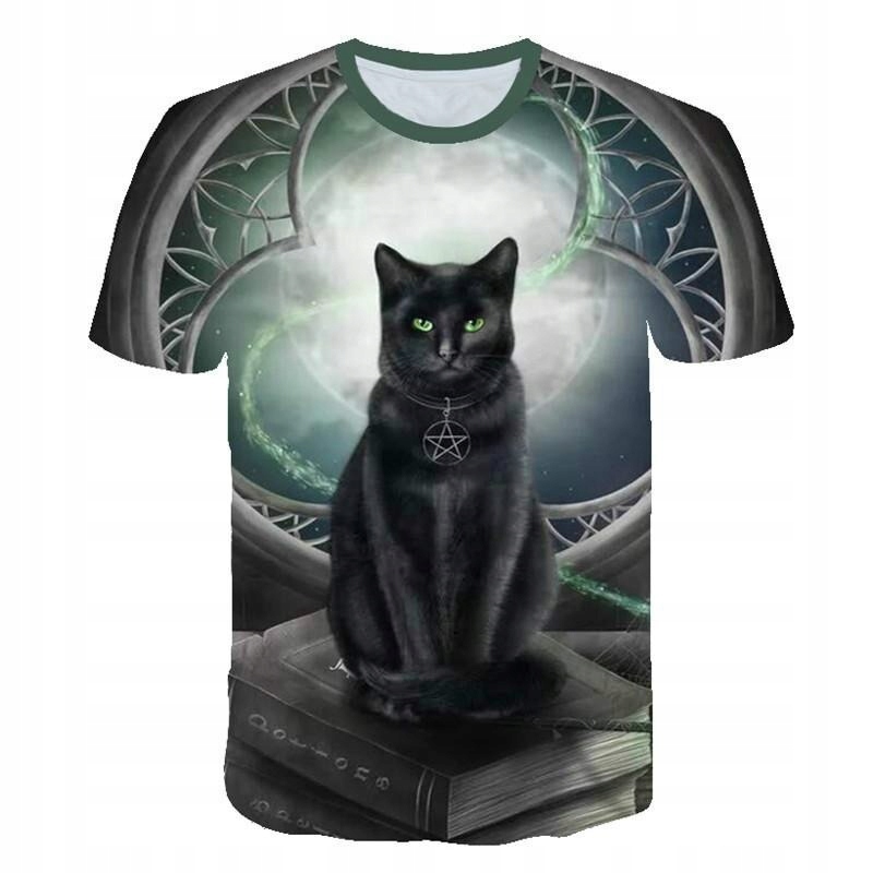 

Koszulka Kot Damska T-shirt Z Nadrukiem 3D