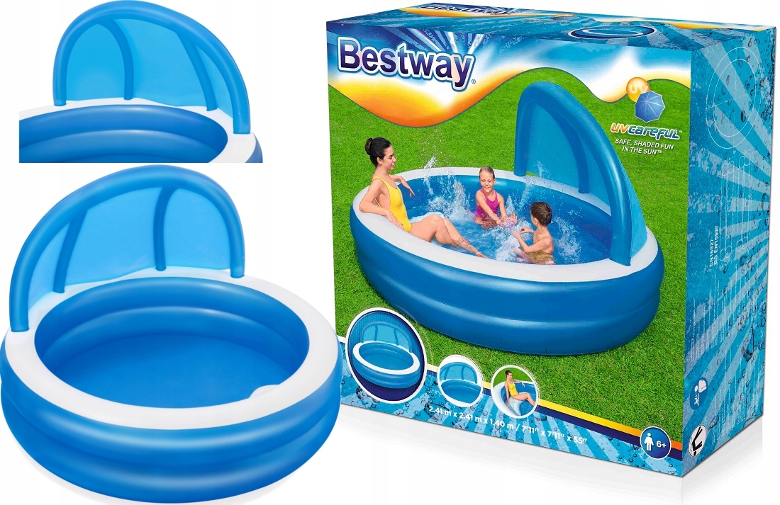 Veľký 242 cm Nafukovací Bazén Vanička Bestway 54337