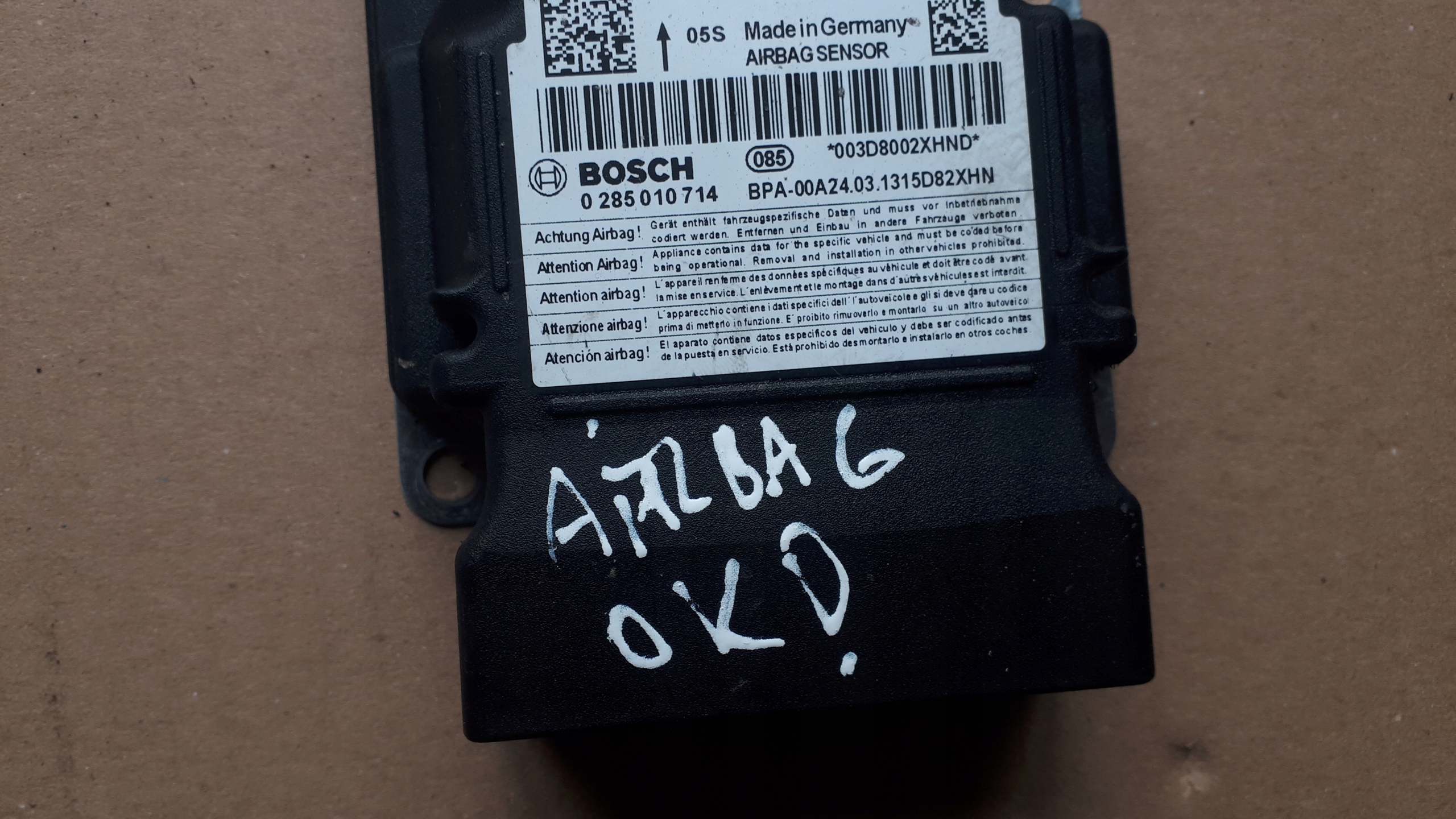 A6 C7 4G MODULE SENSOR AIRBAG 4G0959655A A7 4G