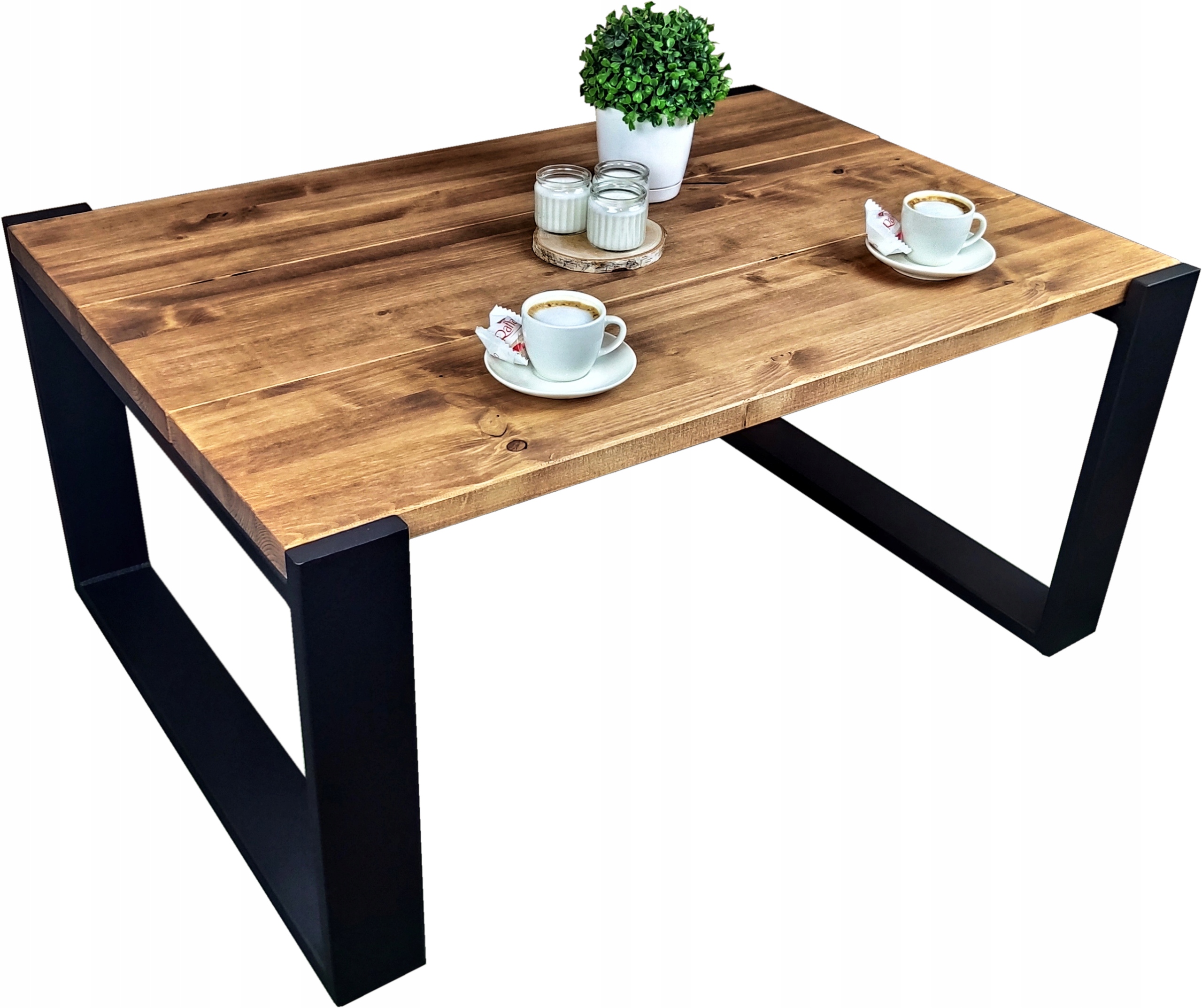 

Stolik Ława Loft Industrial Metal Drewno 120x65