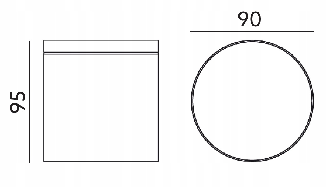 Oprawa Natynkowa Zewnętrzna Czarna Tuba Okrągła Kod producenta Vip-KB2385