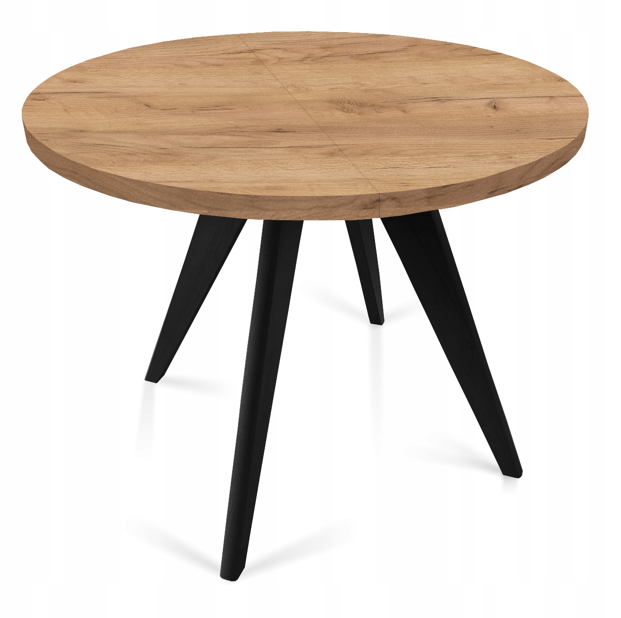 Stół okrągły FARO rozkładany 90/130 skandynawski Wysokość mebla 76 cm