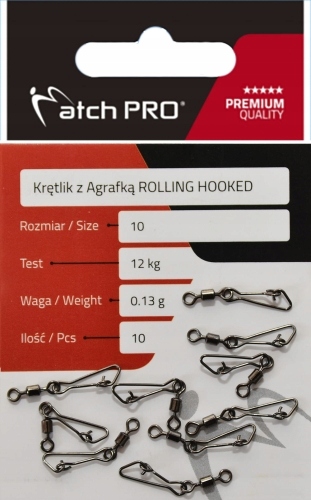 Match Pro Krętlik z Agrafką rolling Hooked nr 12