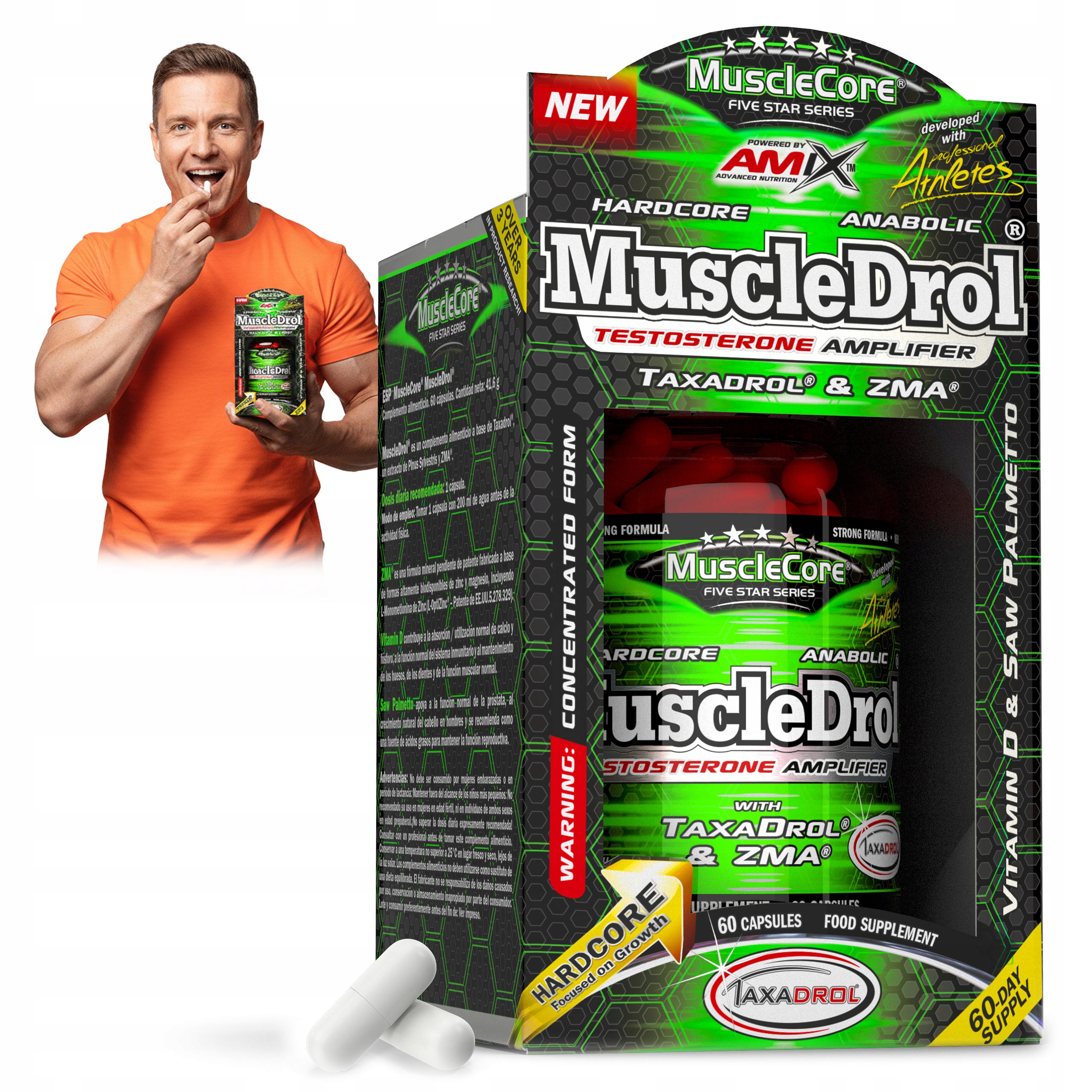Tabletky na testosteron libido potence booster Zma D3 250 mg 60 kapslí