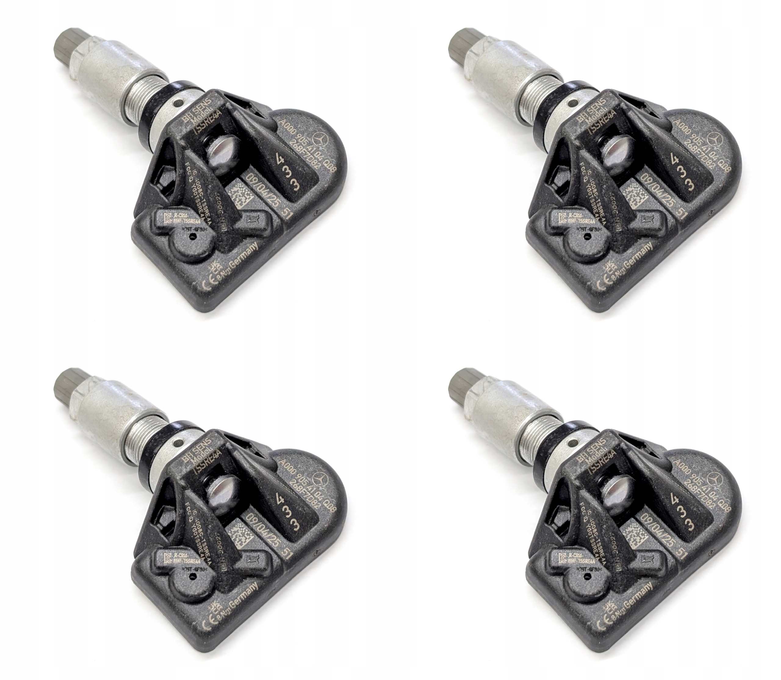 4x Originálny Senzor Tlaku Tpms Mercedes A0009054104 Q08 A0009057205