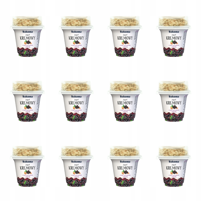 Krémový jogurt Černý rybíz s granolou 230 g X12