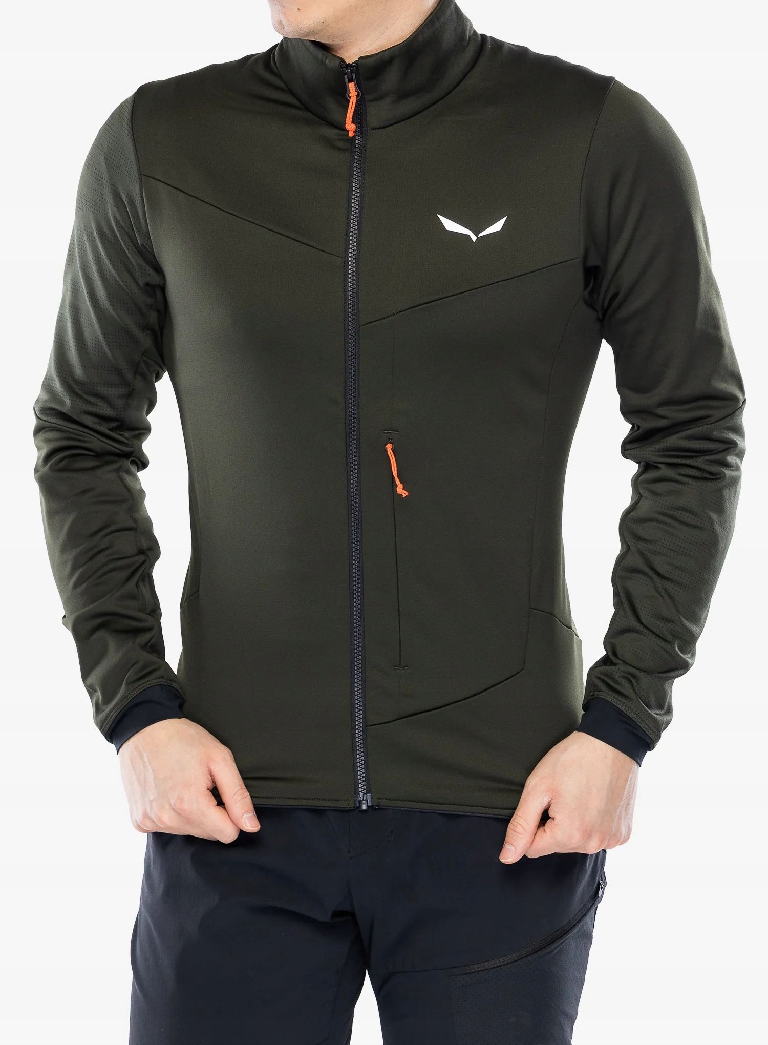 Polarová bunda Salewa Sella Crevasse Jacket tmavě olivová S