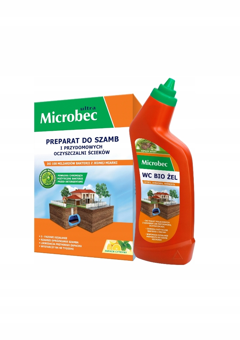 

Microbec Ultra 1kg do szamb +wc Bio żel 500 ml