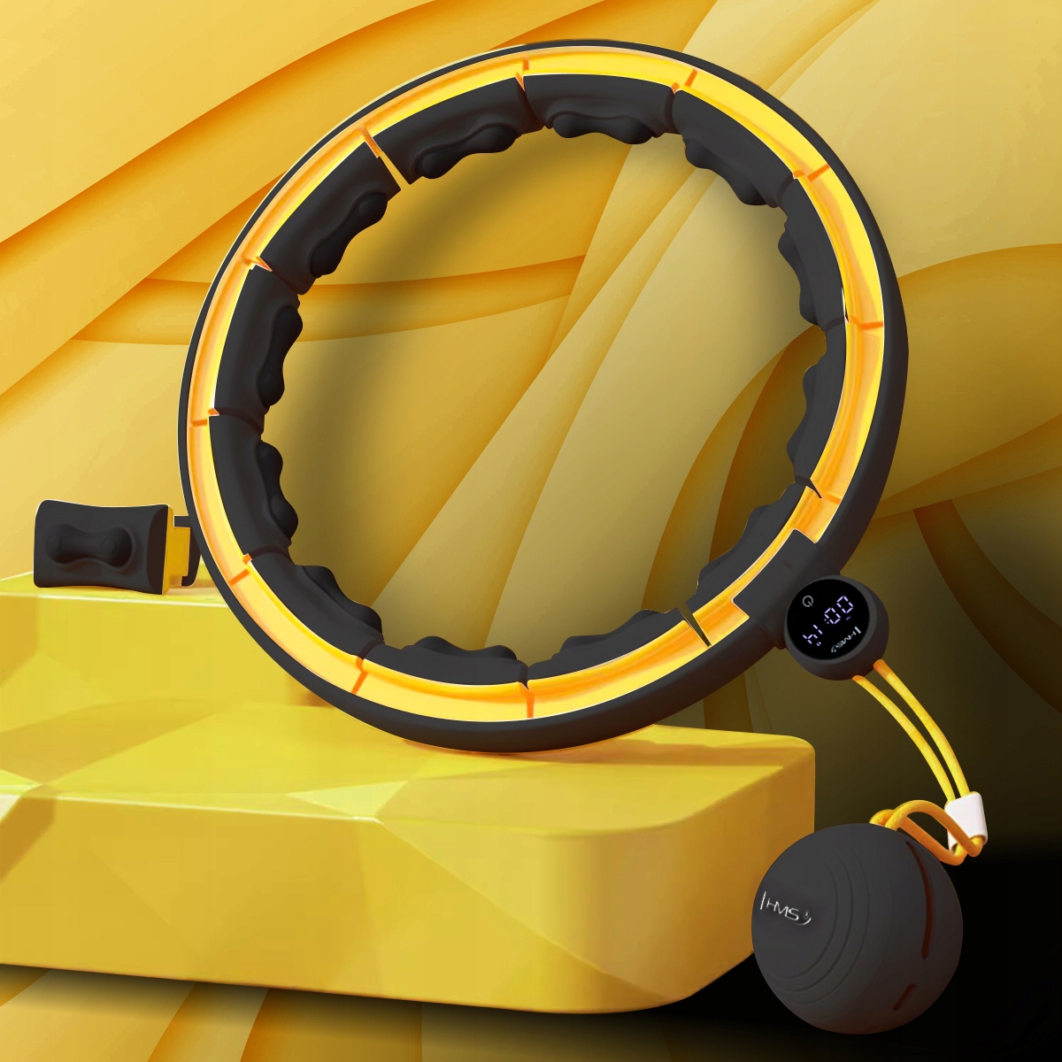 HULA HOP Z MATERIAŁU TPE Z MAGNESAMI I OBCIĄŻNIKIEM + LICZNIK HMS HHM21 Rodzaj z wypustkami