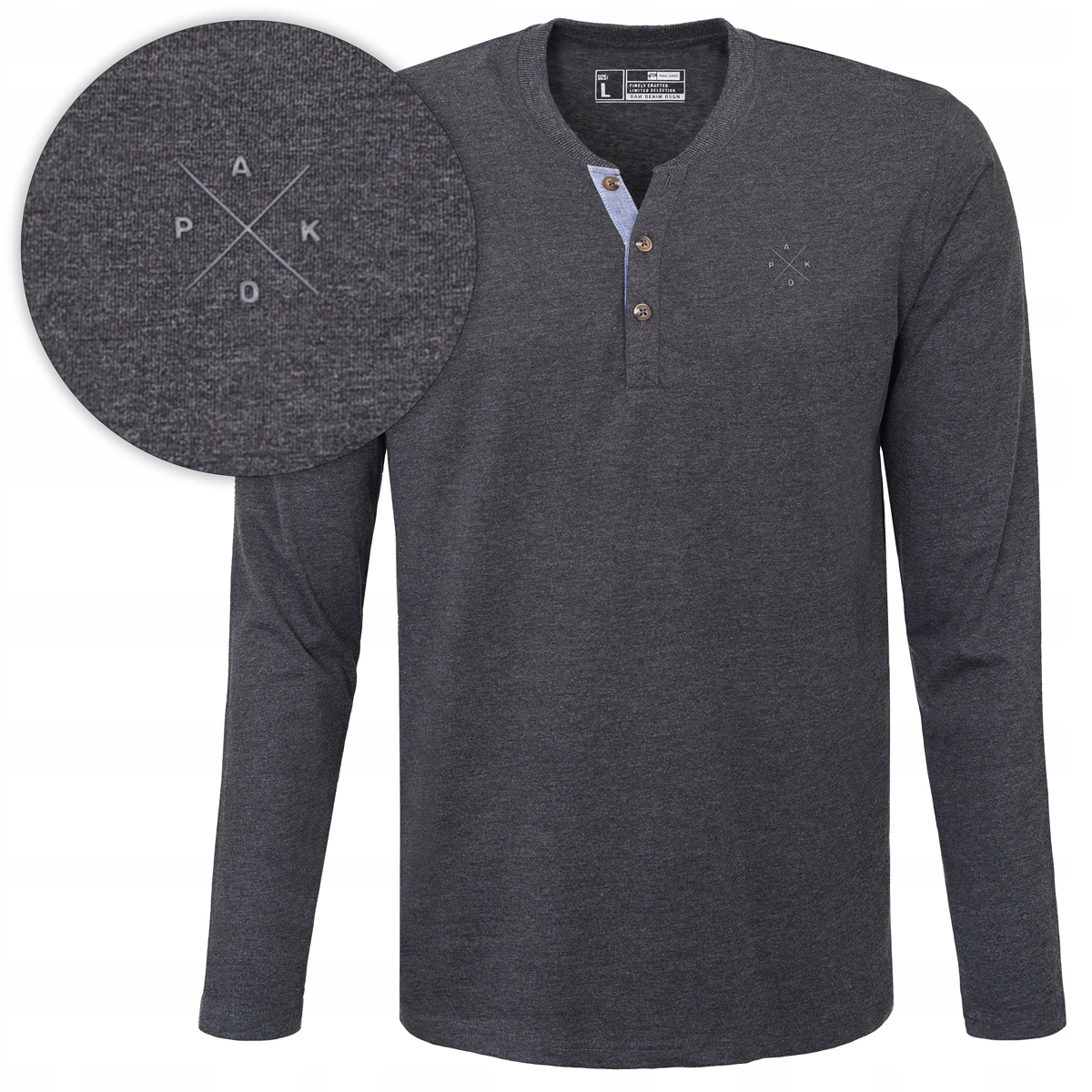 Longsleeve pánské tričko s dlouhým rukávem bavlna Frigo grafitová XL