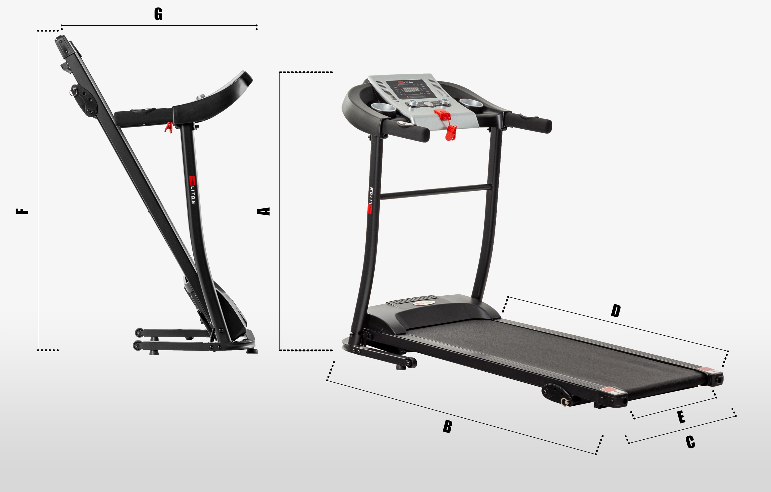 BIEŻNIA ELEKTRYCZNA FARO 120kg 12km/h LED Maksymalna waga użytkownika 120 kg